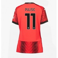 Ženski Nogometni dresi AC Milan Christian Pulisic #11 Domači 2023-24 Kratek Rokav